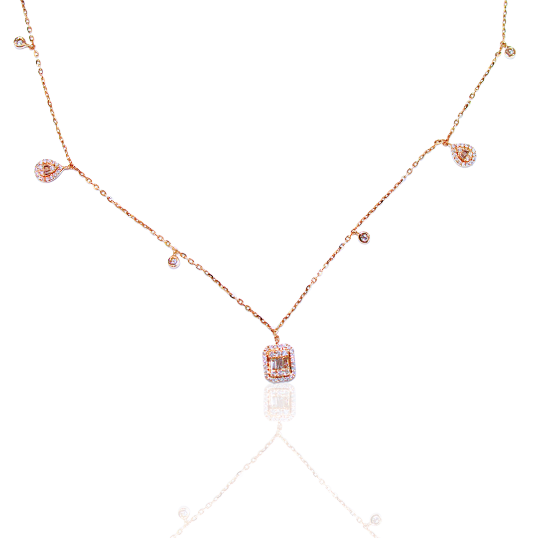 14k Yellow Gold Diamond Accent Necklace 0.36CTW