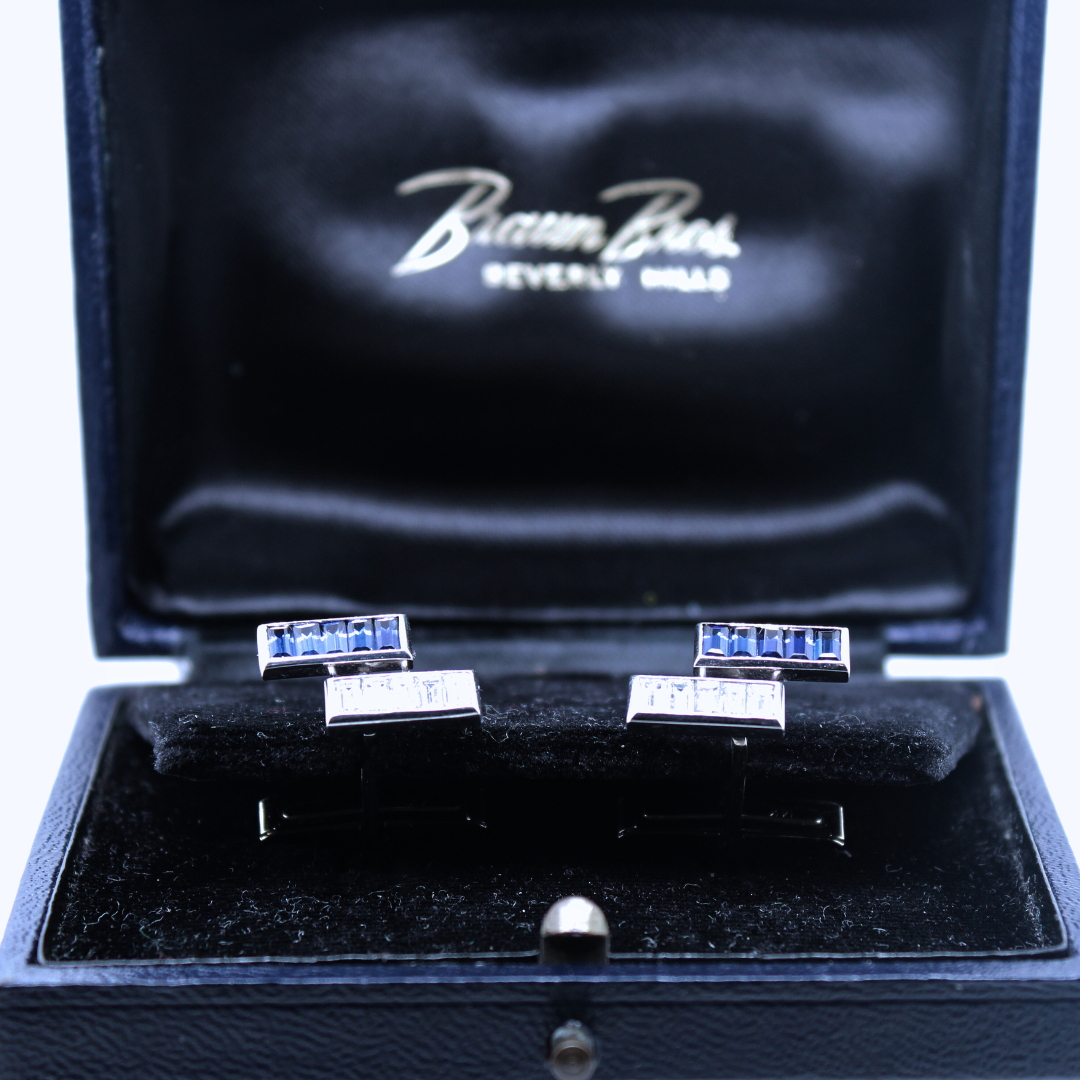 Diamond and Sapphire Cufflinks