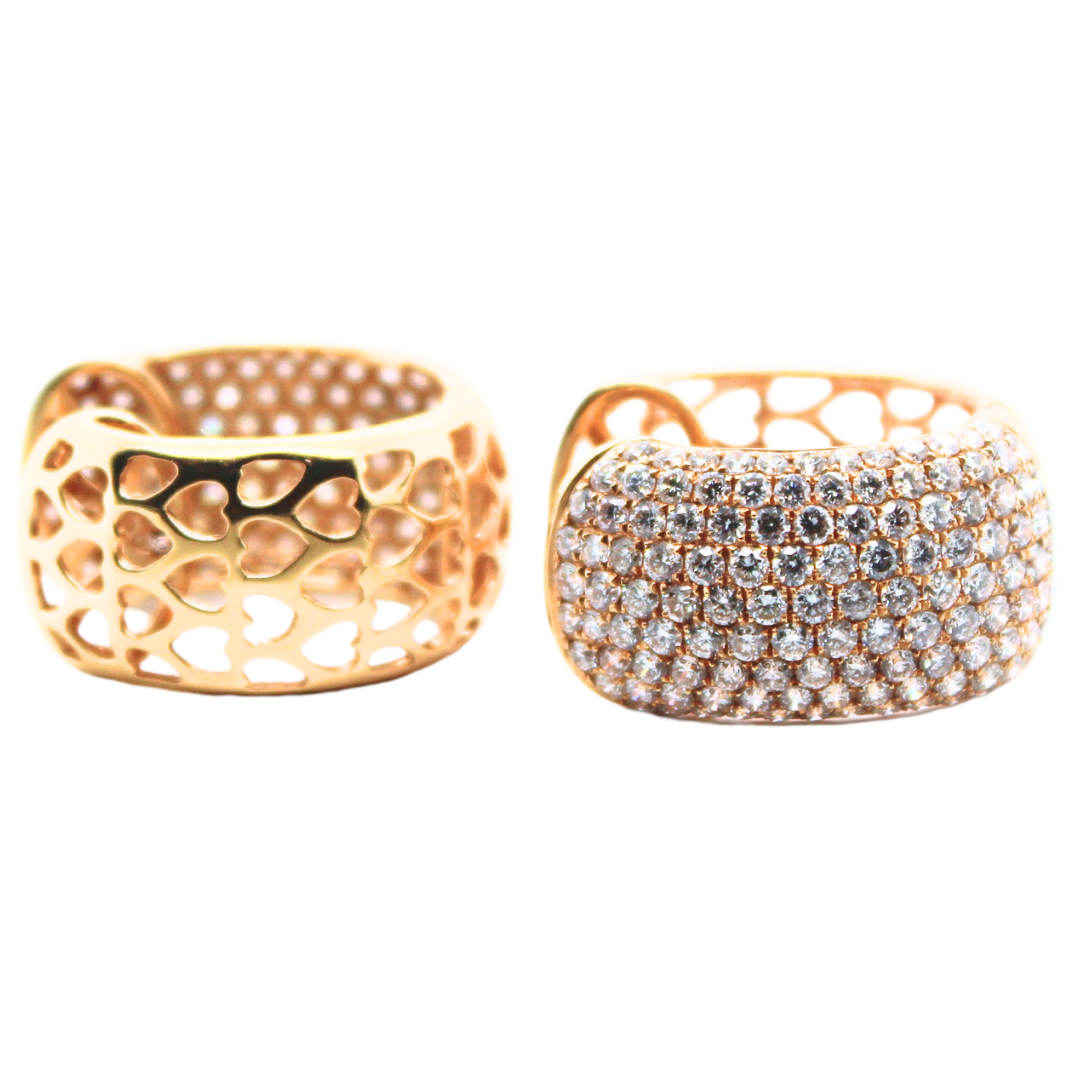 18k Yellow Gold Huggie Diamond Earrings 4.50Cts