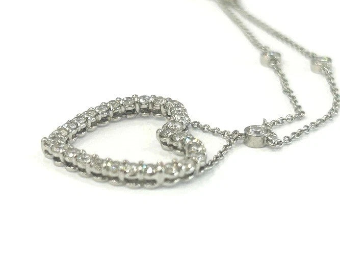 Platinum Tiffany & Company Diamond Heart Necklace 1.25 - 1.50 Carats