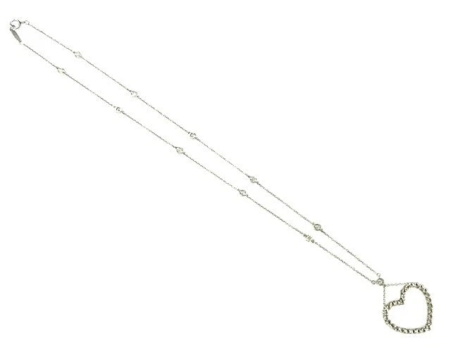 Platinum Tiffany & Company Diamond Heart Necklace 1.25 - 1.50 Carats