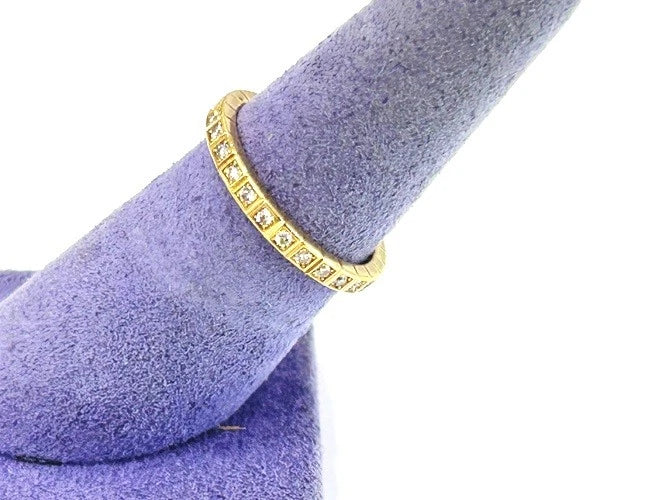 Chopard 18K Yellow Gold Ice Cube Diamond Ring 0.30 Carat Total Weight