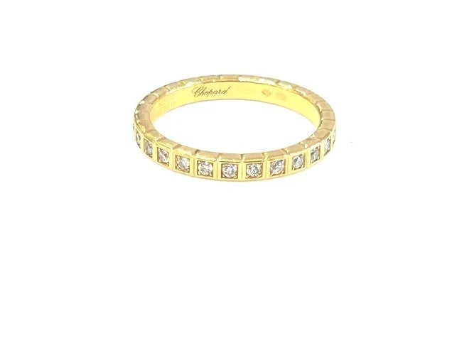 Chopard 18K Yellow Gold Ice Cube Diamond Ring 0.30 Carat Total Weight