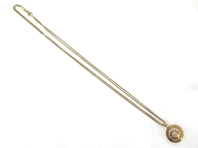 18K Rose Gold Chopard Happy Spirit Diamond Pendant Double Strand Necklace 0.10CT