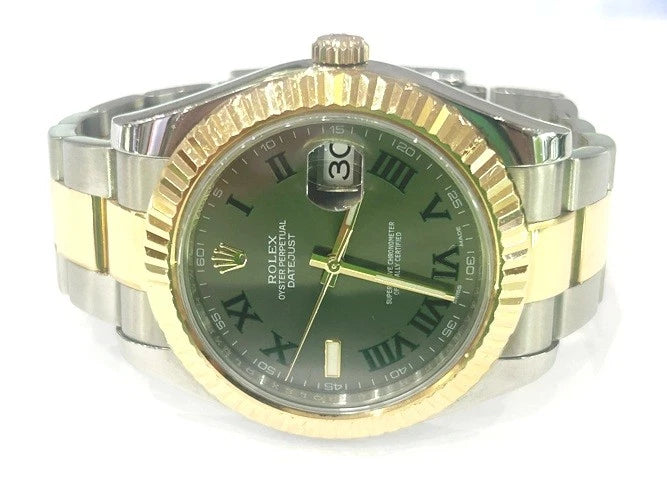 Rolex Stainless Steel/18K Yellow Gold Datejust II 41MM Wimbledon Dial 116333