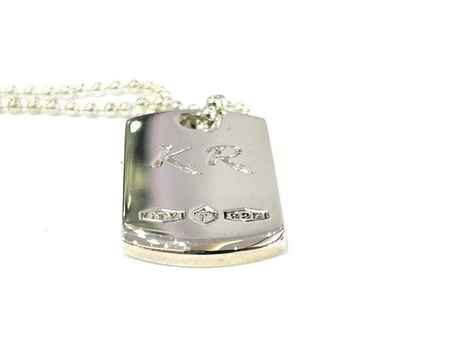 Tiffany & Co. Sterling Silver Tiffany 1837 Makers ID Tag Pendant Necklace W B&P