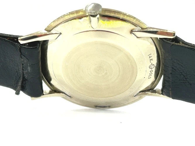 14K White Gold Longines Diamond String Dial Watch