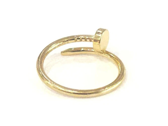 Cartier 18K Yellow Gold Juste Un Clou Ring Small Model Size 55 W/Papers