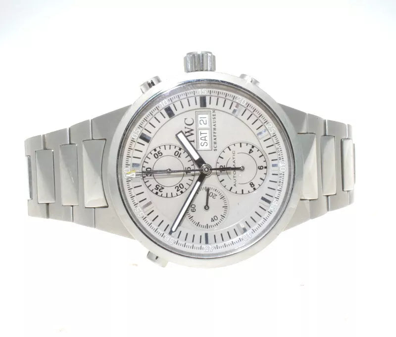 SS IWC Split Second Chronograph IW371508 Watch 43MM W/ Card