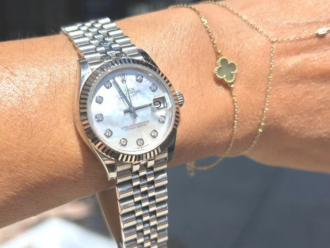 Rolex Stainless Steel DateJust 31MM Mother of Pearl Diamond Dial Jubilee 278274