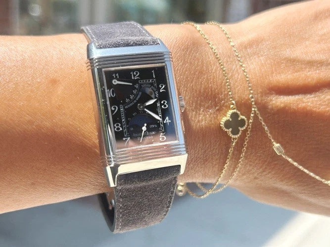 Jaeger-LeCoultre 18K White Gold Reverso Sun Moon Watch W/Box 270.3.63