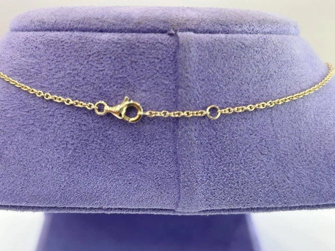 14KYG Four Leaf Clover Diamond Pendant Necklace 0.23CTS