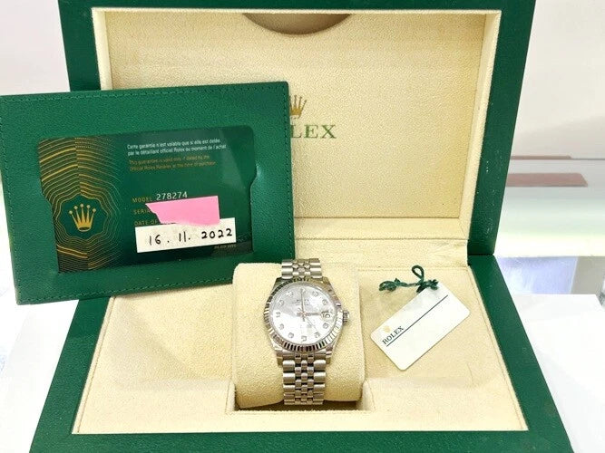 Rolex Stainless Steel DateJust 31MM Mother of Pearl Diamond Dial Jubilee 278274