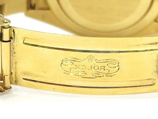 Rolex 18K Yellow Gold Submariner Purple Blue Dial Watch Box & Papers 16618
