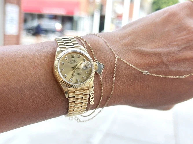 18K Yellow Gold Rolex Ladies Presidential DateJust 26MM Diamond Dial 61978