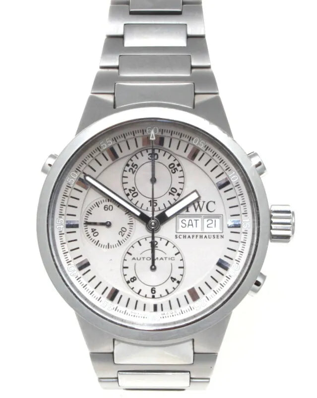 SS IWC Split Second Chronograph IW371508 Watch 43MM W/ Card