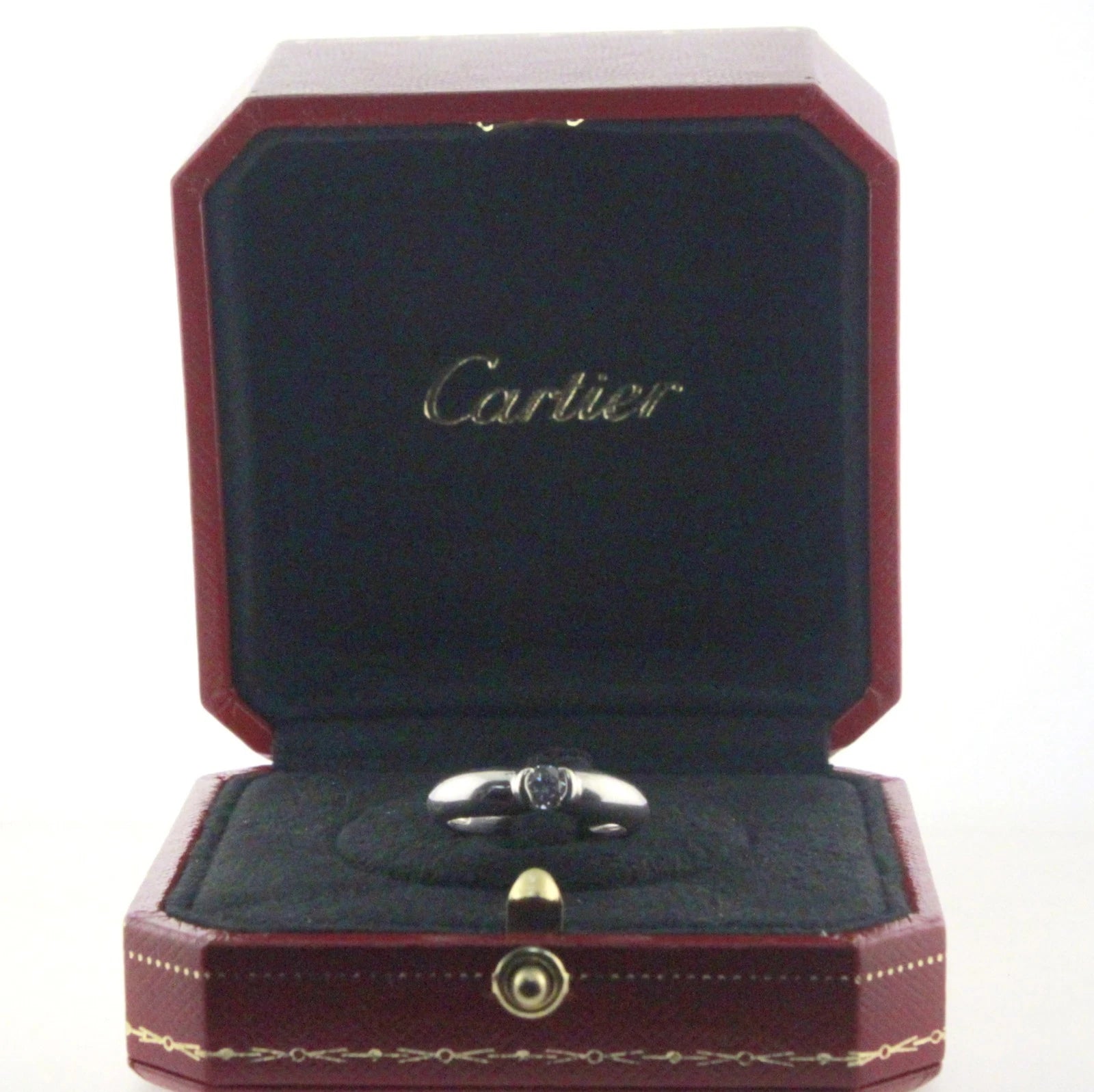 Estate AUTHENTIC CARTIER 0.25 ctw. Diamond 18K White GOLD RING Size 6.5 4.2 g