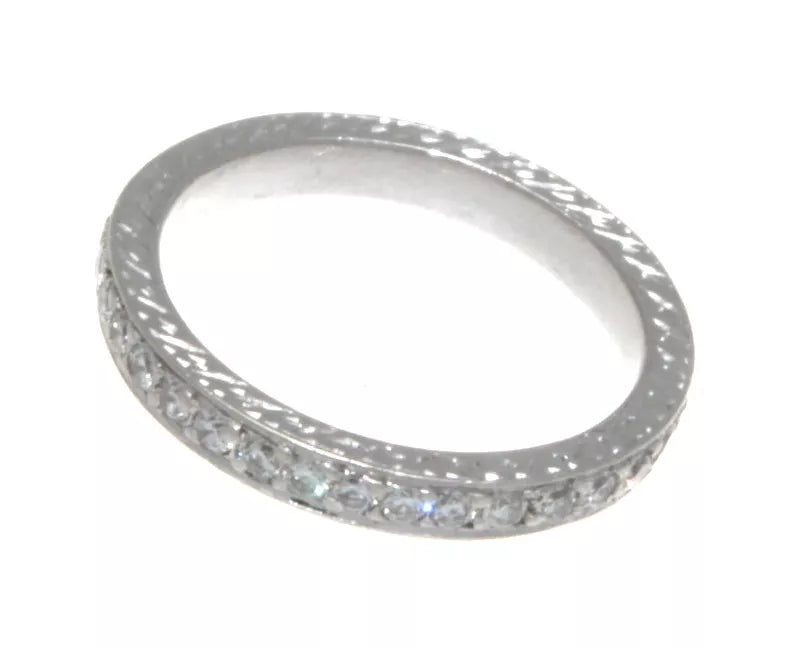 New Well Made Platinum & Diamond Eternity Band 0.50 Cts. Size 4.25