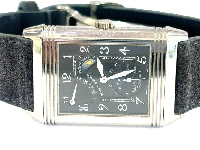 Jaeger-LeCoultre 18K White Gold Reverso Sun Moon Watch W/Box 270.3.63