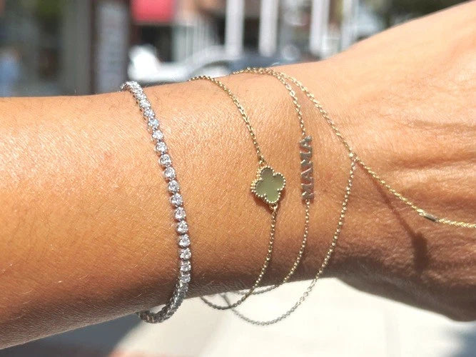 14K White Gold Round Diamond Tennis Bracelet 1.00-1.25 Carats