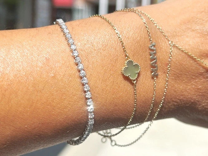 14K White Gold Round Diamond Tennis Bracelet 1.00-1.25 Carats