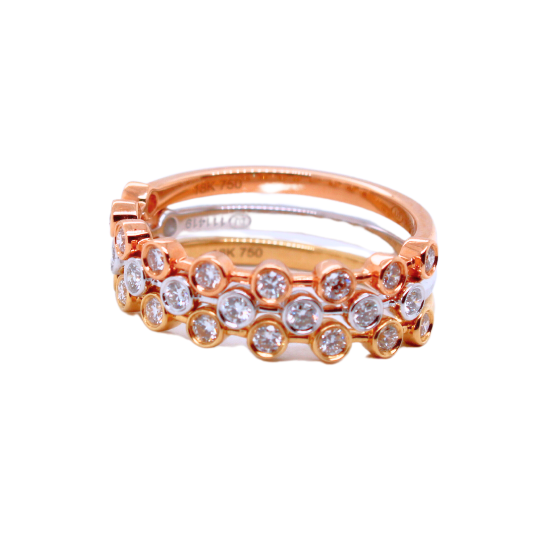 18K Rose Gold Round Diamond Ring