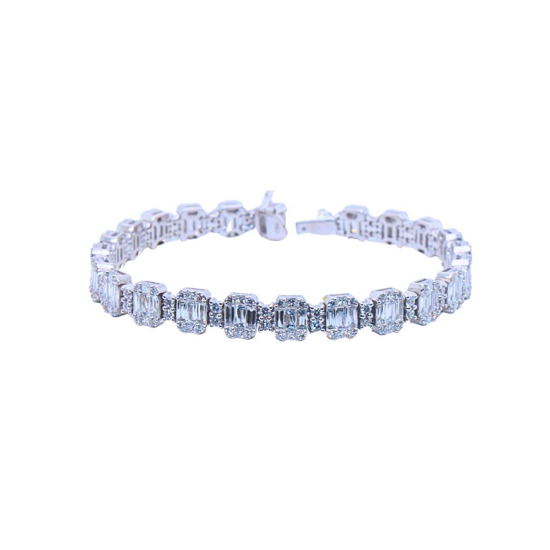 18K White Gold Diamond Bracelet