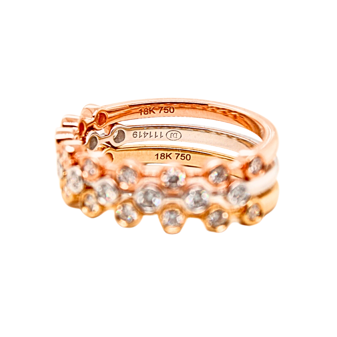 18K Rose Gold Round Diamond Ring