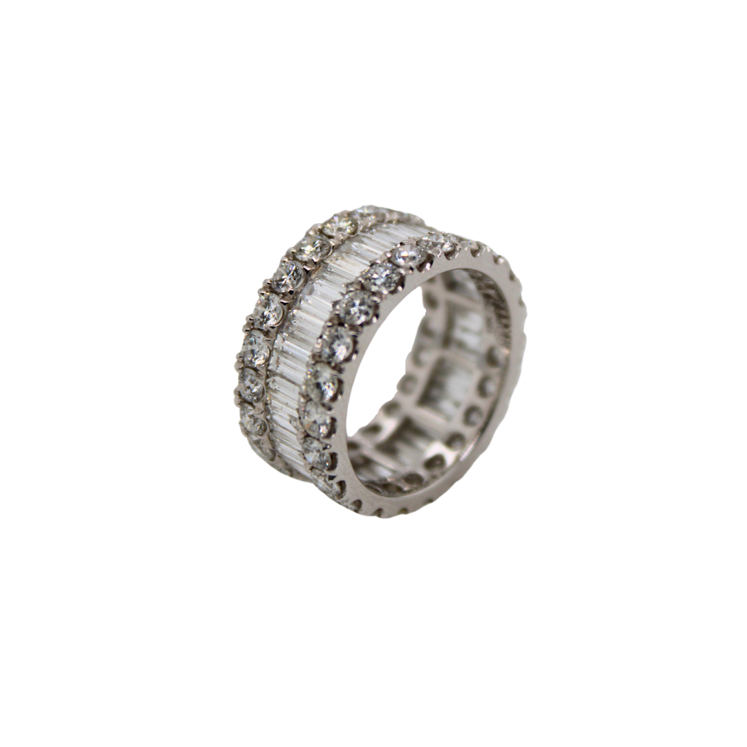 18K White Gold Eternity Band