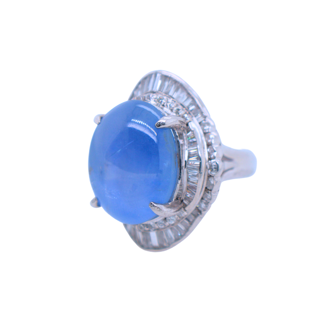 Platinum Natural Sapphire Ring