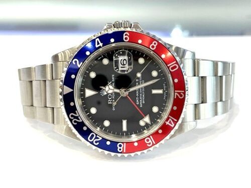 Rolex GMT-Master II Stainless Steel Pepsi 40MM Ref# 16710 W/Papers