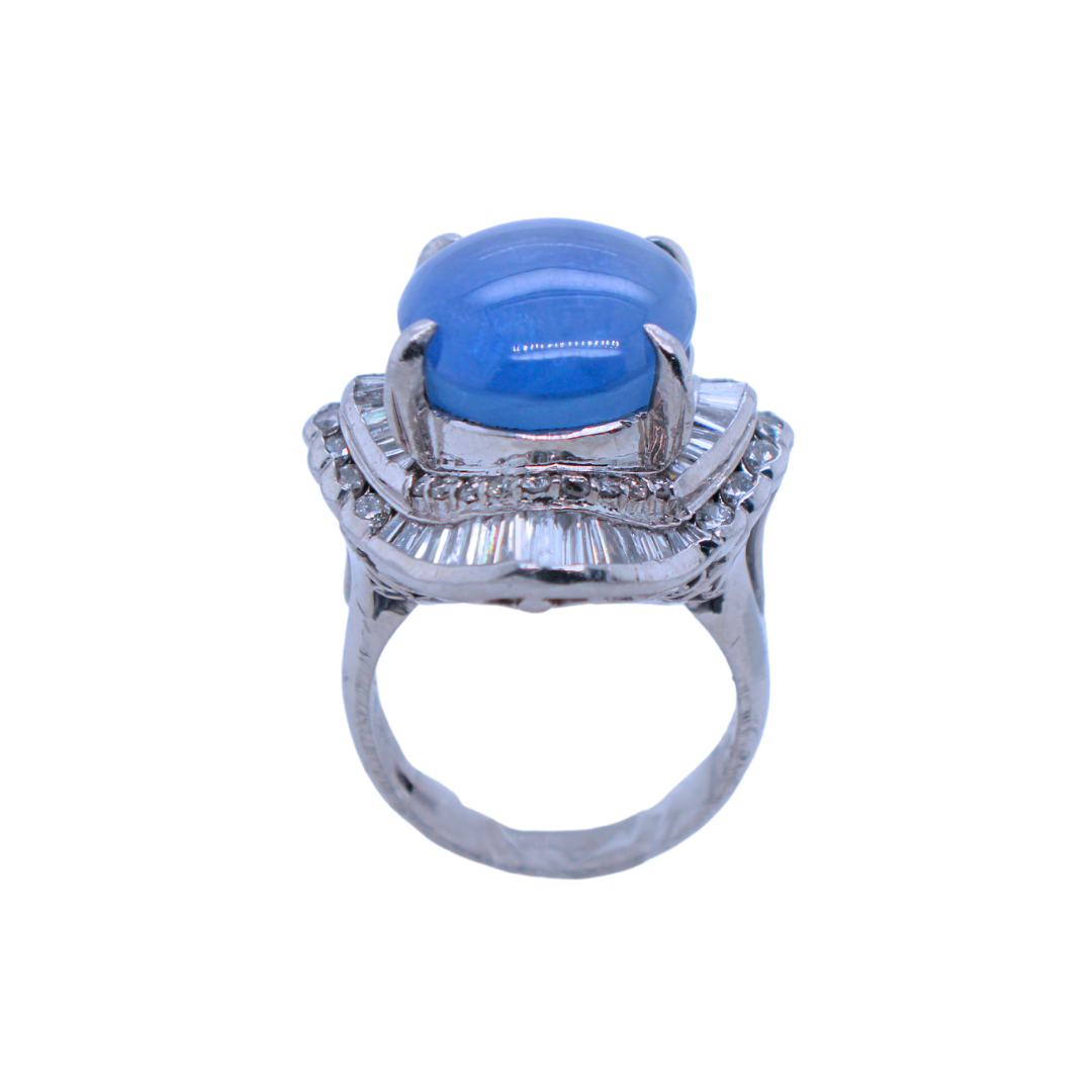 Platinum Natural Sapphire Ring