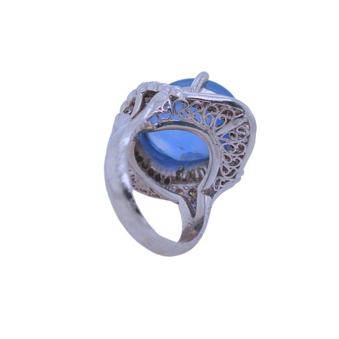 Platinum Natural Sapphire Ring