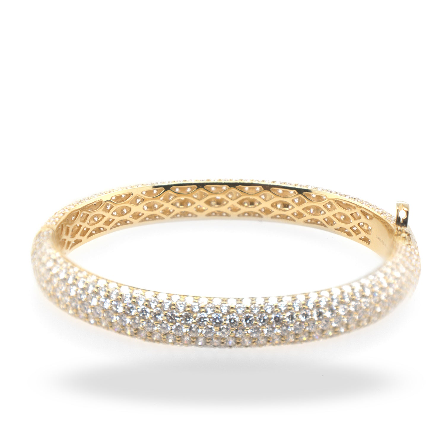 14.90CTW Diamond Bangle In 18K Yellow Gold