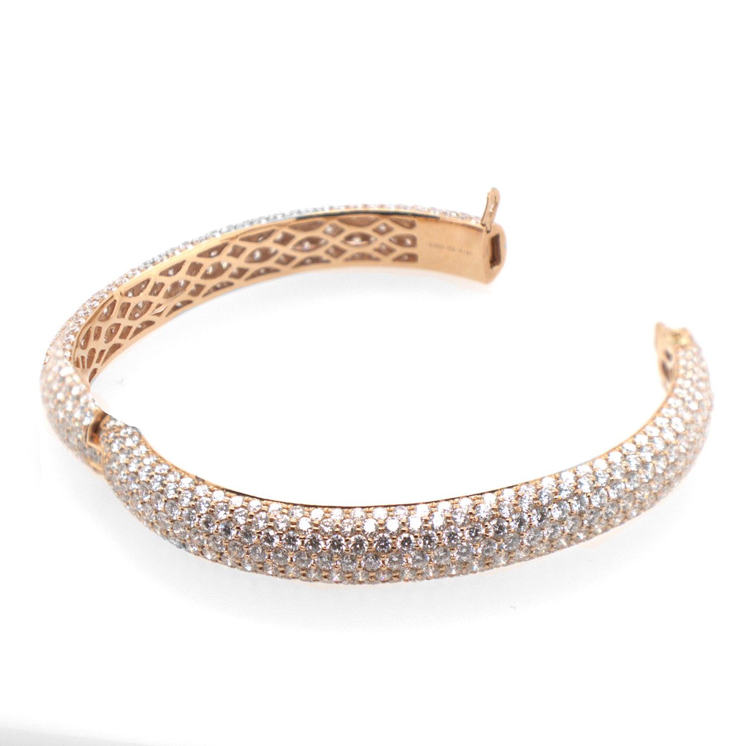 14.90CTW Diamond Bangle In 18K Rose Gold