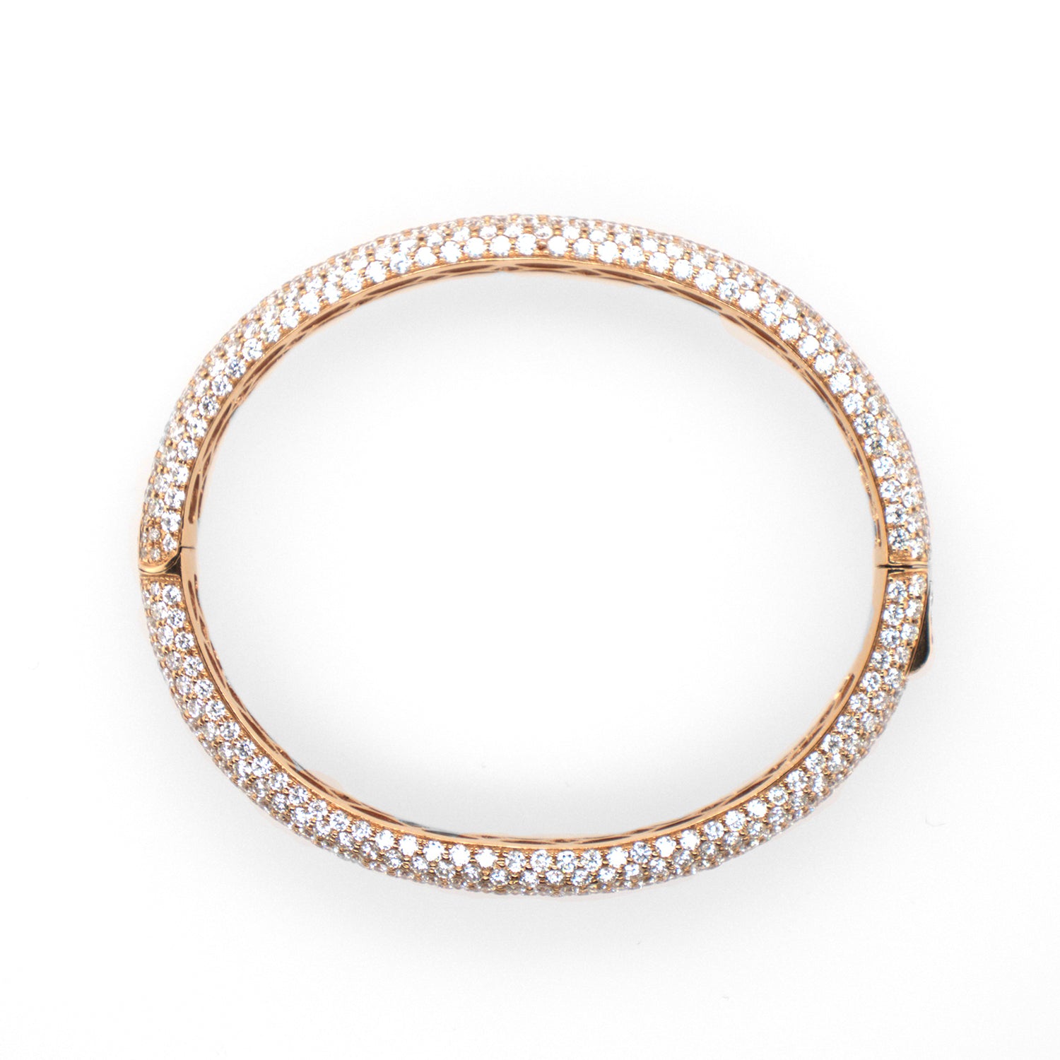 14.90CTW Diamond Bangle In 18K Rose Gold