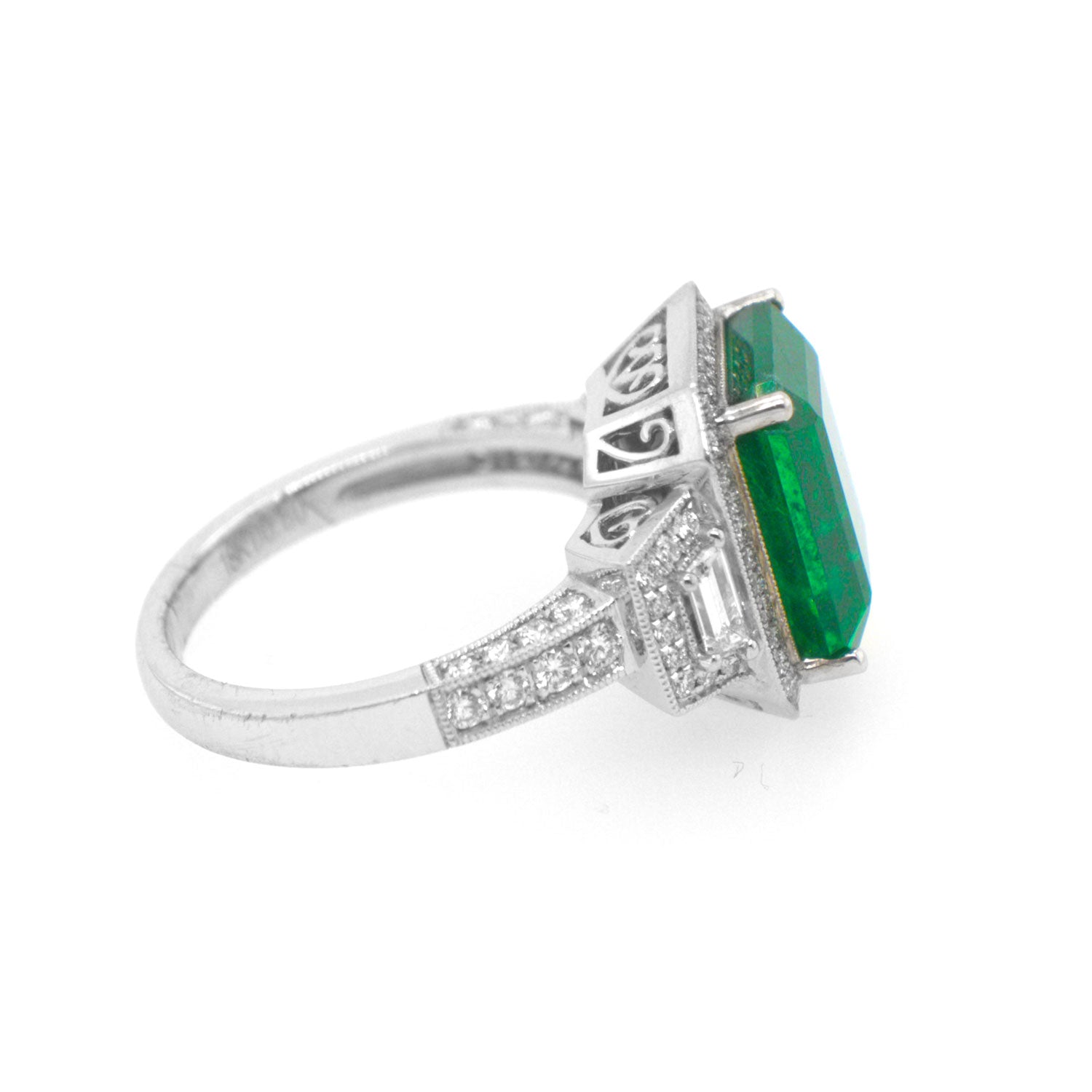 6.63CTW Emerald Diamond Ring, GIA Certified