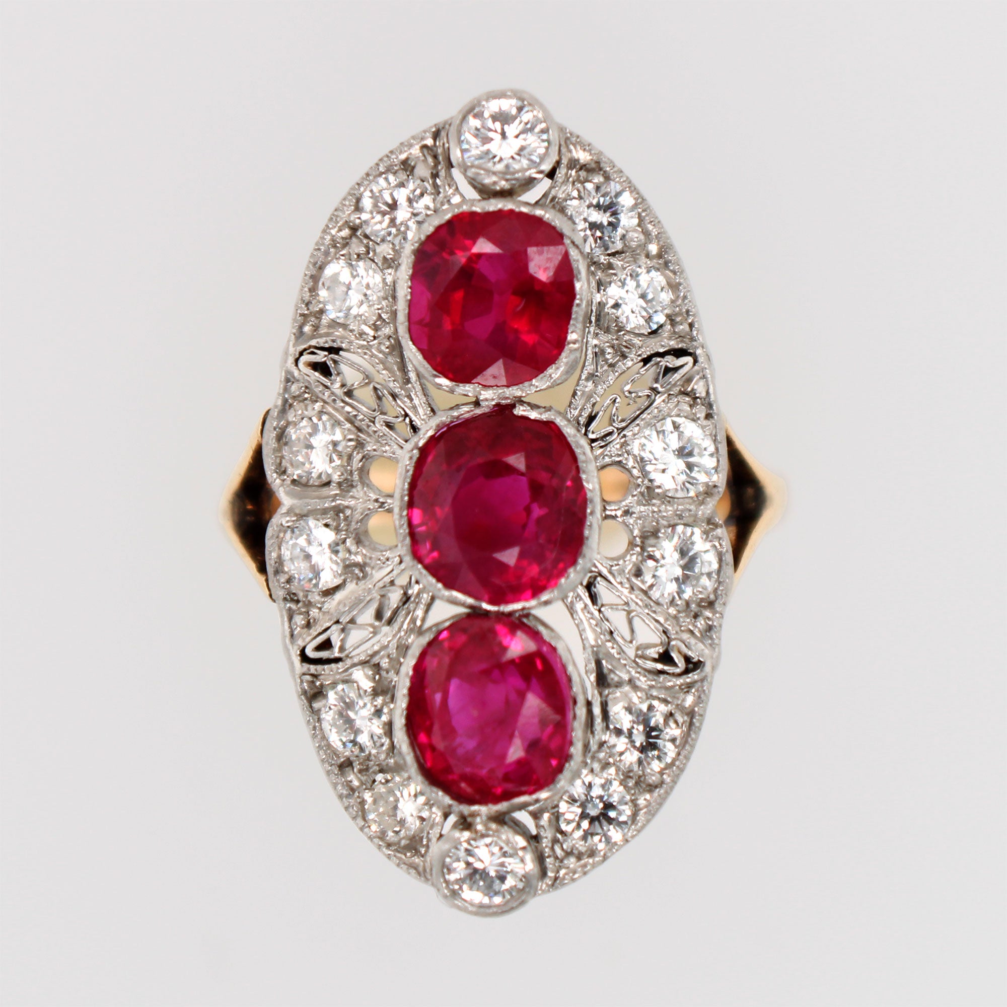 Antique Edwardian Ruby Diamond Ring